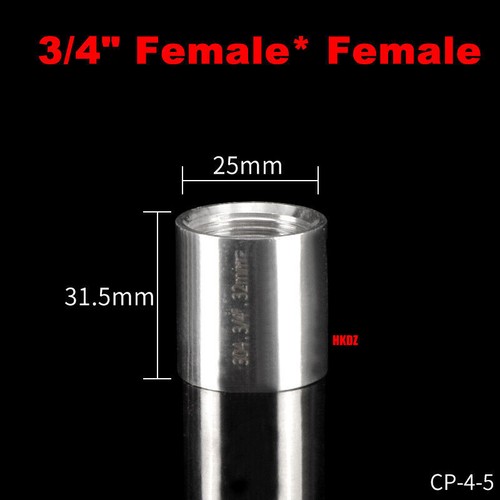 Threaded Pipe Fittings Straight Connector304 Stainless Steel 1/8"~4" BSP Female - Picture 18 of 24