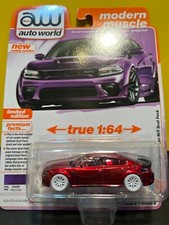 1/64 AUTO WORLD RED CHASE CAR 2021 DODGE CHARGER R/T SCAT PACK PLUM CRAZY PURPLE
