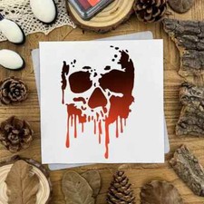 Dripping Blood Skull Stencil Skeletons