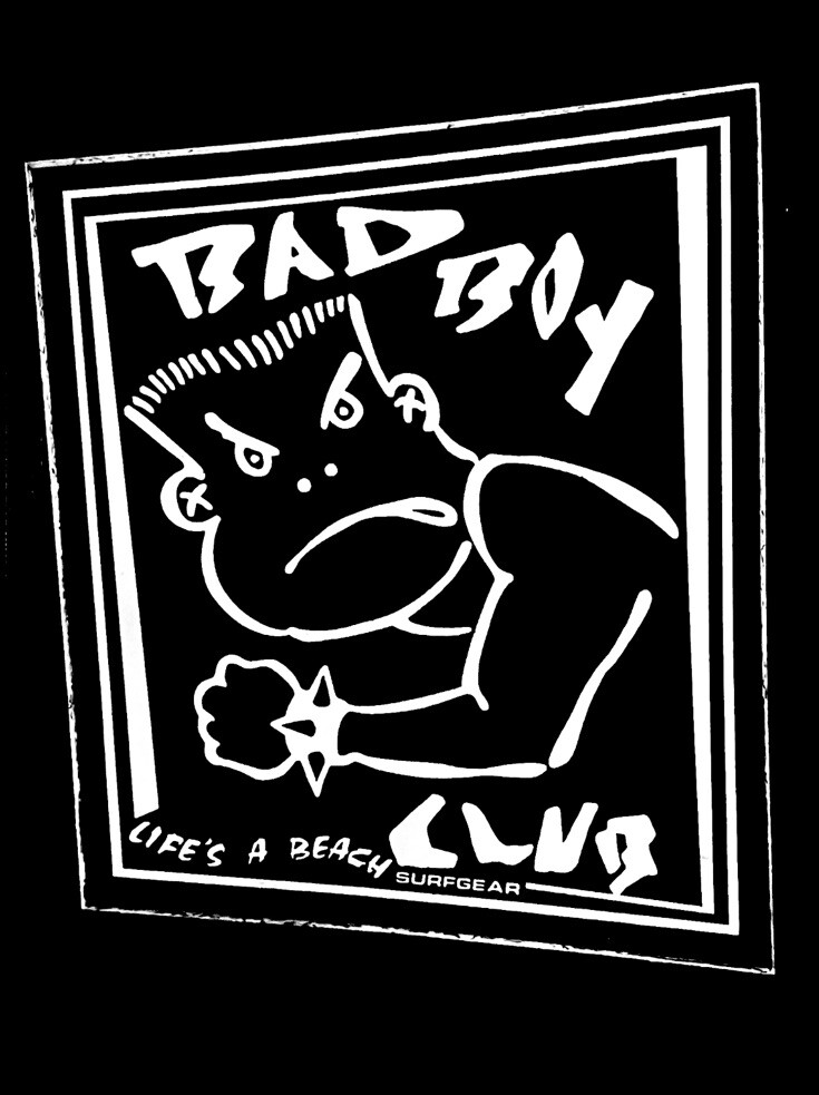 Bad Boy Club（Life's a beach）ステッカー白バッドボーイ 激激レア バッドボーイ ステッカー大 当時モノ Life's a beach