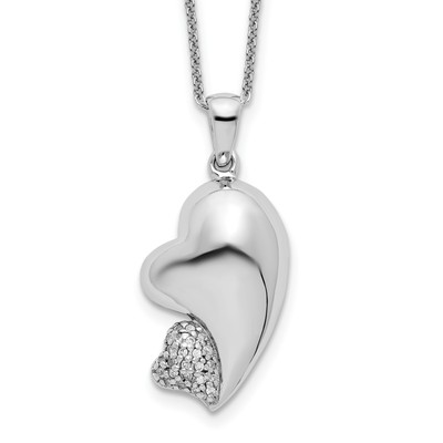 Sentimental Expressions Silver  CZ My Beloved Friend 18in Necklace QSX478