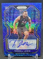 TERRELL LEWIS Auto #ed 25/25 2020 Prizm Rookie Autographs Prizms Blue Shimmer