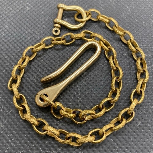 Azuki Wallet Chain with Engraved Brass Unique Design Japan - Picture 2 of 3