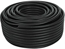 AT 20 Ft 1" Split Wire Loom Conduit Tubing Black Color Sleeve Tube