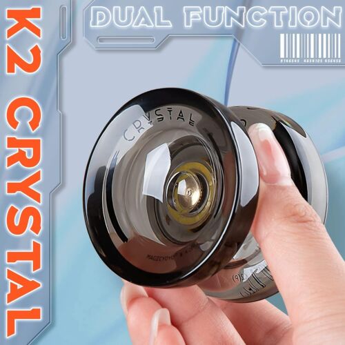 MAGICYOYO Dual Purpose Yoyo for Kids Beginner, Responsive Yoyo K2 Crystal Black, - Picture 5 of 12