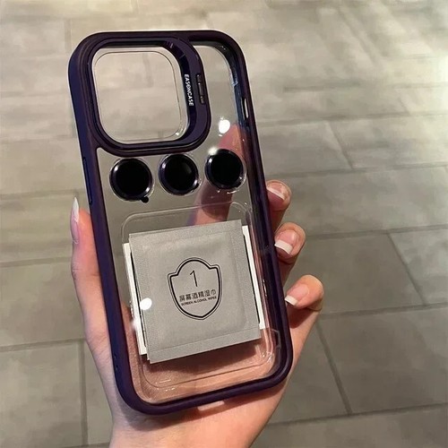 Funda de teléfono móvil de lujo con soporte de metal a prueba de golpes para iPhone 16 15 14 - Imagen 86 de 140