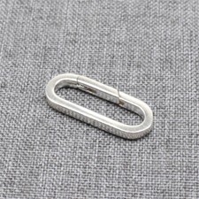 925 Sterling Silver Shiny Oval Lobster Clasp Connector for Bracelet Necklace