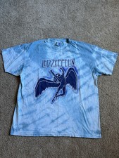 Vintage Led Zeppelin Tie Dye Swan Song T Shirt Made In USA Size XL