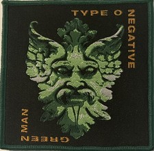 Type O Negative - Green Man 4" x 4" Woven Patch Goth Heavy Metal Peter Steele
