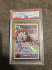 2021 BOWMAN PLATINUM PRECIOUS ELEMENTS /50 JORDAN WALKER PSA 8 Pop 4 No 9s/10s