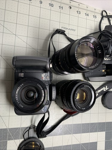 Canon PowerShot S5 Digital Camera And Sonagar 1:35 Lens, Pentax 1:2 For Parts - Picture 7 of 9
