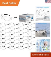 Safety Glasses Ansi Z87.1 Clear Safety Glasses Bulk Impact Resistant Lens Pro...