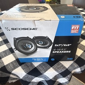 Scosche HD57684SD 4-Way Car Speakers 5x7 in / 6x8 in 50W RMS