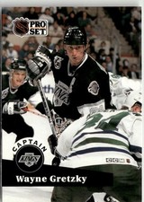 1991-92 Pro Set Captain Hockey Card Wayne Gretzky Los Angeles Kings #574