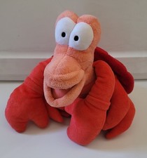 Disney Store 9" Little Mermaid Sebastian Crab Plush Stuffed Animal Red Parks