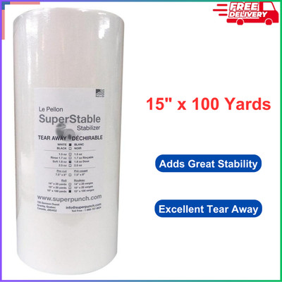 Superpunch Soft Tear Away 1.8 oz Stabilizer, Medium Weight Tear Away Stabilizer