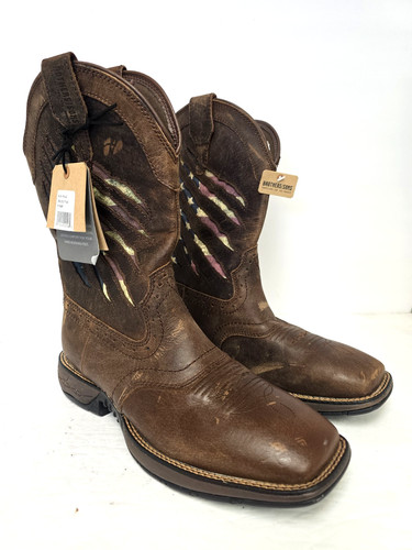Cody James Men's MLBF-3 Scratch American Flag Lite Western Boot Brown Size 10D