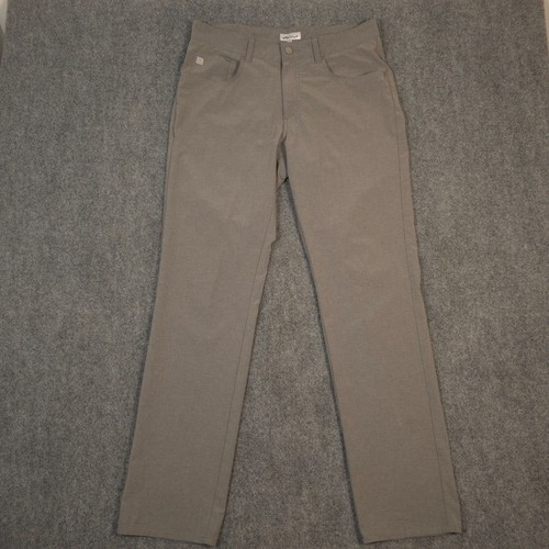 Peter Millar Jackson Performance 5-Pocket Hose Herren 33x32 grau Golf Chino Preppy