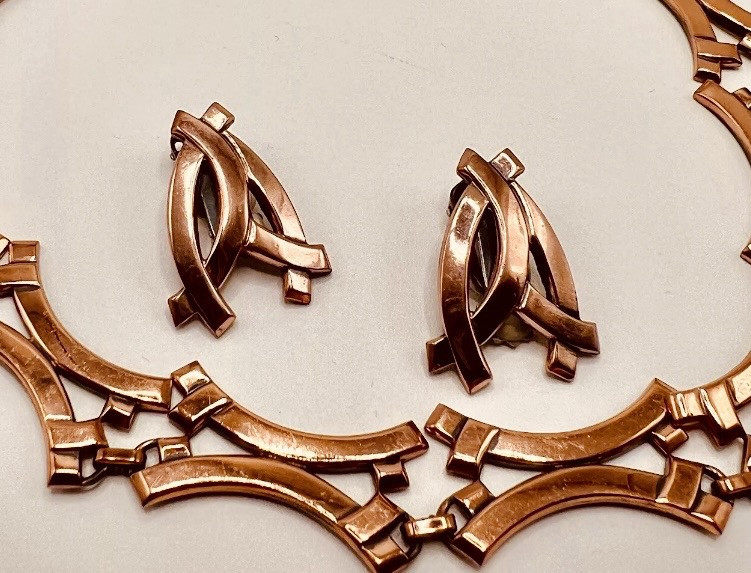 Vintage Matisse Renoir Signed Solid Copper Neckla… - image 14