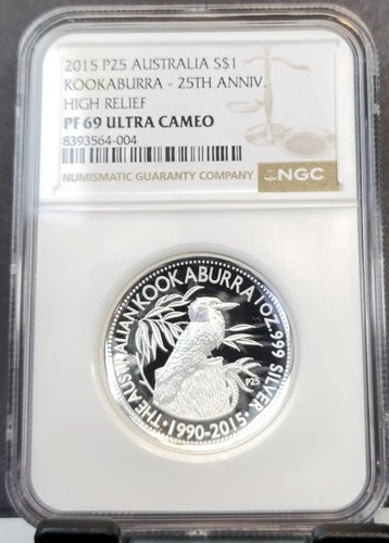2013 AUSTRALIA SILVER 1 DOLLAR KOOKABURRA ANNIV NGC PF 69 ULTRA CAMEO GEM PROOF