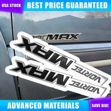 2pcs For Gmc Sierra Silverado Vortec Max Raised Side Door Fender Emblems Badges
