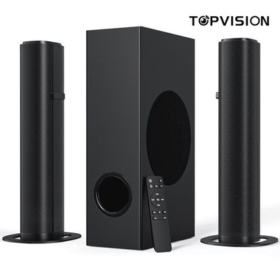 TOPVISION 4.1ch Sound Bar with Subwoofer, 120W Separable Sound Bar for TV