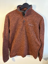 Eddie Bauer Heather Orange Gray Pullover Sweater Medium
