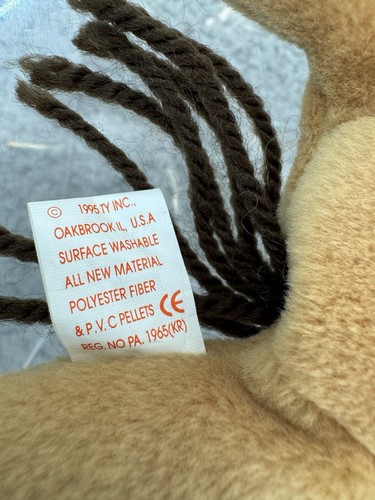 1995 Ty Beanie Baby Derby the Horse Style 4008 Course Yarn Mane and Tail PVC - Picture 10 of 12