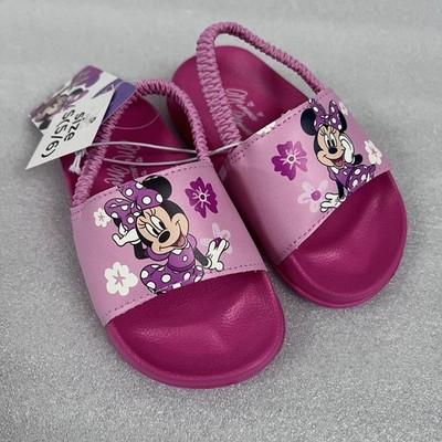 Disney Junior Minnie Mouse Slide Sandals Toddler Girls Pink