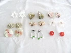 VINTAGE LOT OF 9 PAIRS OF PLASTIC ASSORTED COSTUME JEWELRY EARRINGS ALL WEARABLE