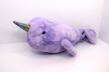 FAO Schwarz Purple Narwal Plush 16" Stuffed Animal 2022