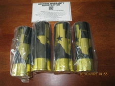 Set of 4 Shotgun Shell Shot Glasses 12 Gauge TEXAS Barware Old Southern Brass