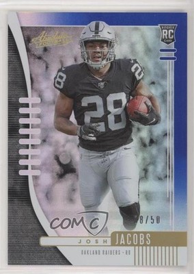 2019 Panini Absolute Rookie Blue Spectrum /50 Josh Jacobs #124 Rookie RC 1kk