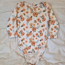 Assorted Baby Girl Bodysuit Lot 6-9M Floral Animal Long Sleeve