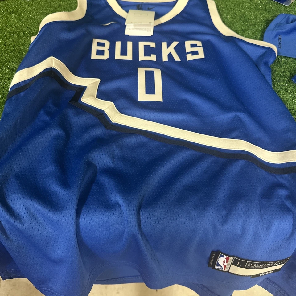 Nuevo con etiquetas Nike Damian Lillard Milwaukee Bucks 2024-25 City Ed Swingman Auténticas 48 Foto 4 de 4