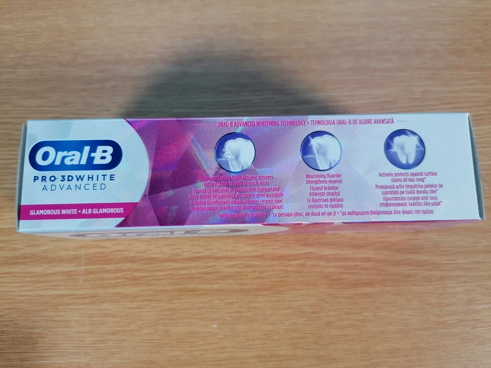 Oral-B 3D Glamorous White 牙膏 75ml (4 Pack) Sweet Mint 光滑美白 — 第 4/4 张图片