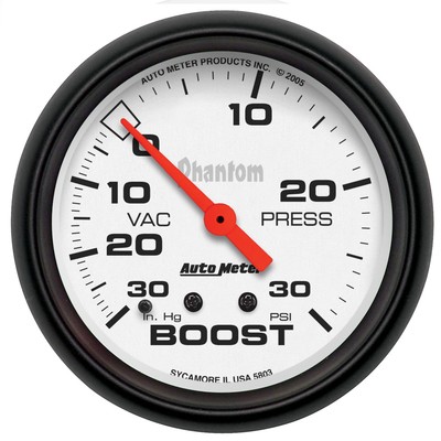 AutoMeter 5803 Phantom Mechanical Boost/Vacuum Gauge