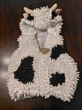 GOING WILD Baby Halloween Cow Costume SIZE 3-6 M Full Zip Hooded black and white