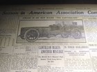 SEPT 28, 1909 NEWSPAPER PAGE #2388- LEWIS STRANG AND HIS NEW BUICK RACER — photo 1