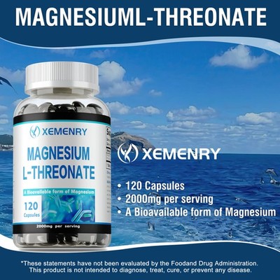 Magnesium L-Threonate 2000mg - Brain & Nervous System Health, Memory and Focus