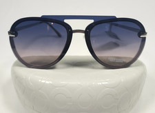 NWT Vince Camuto VC991 Gold Rimless Aviator Sunglasses Brown Gradient 65-12-145