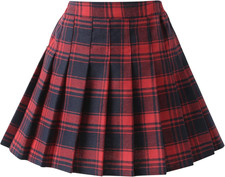 Girls Pleated Skort Skirt with Shorts Plaid School Uniform Tennis Skirt 2-14Y