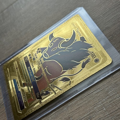 Taurus GX Premium Gold Foil Fan Art Textured Collector Pokemon Card HP 180 - Picture 3 of 5