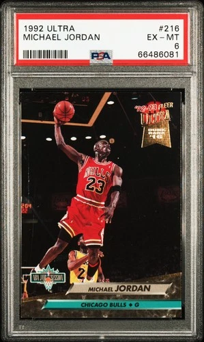 1992 FLEER ULTRA #216 MICHAEL JORDAN PSA 6