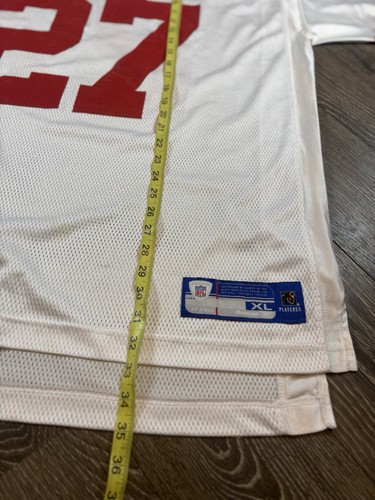 Maglia Vintage Reebok New York Giants Brando Jacobs #27 Bianca Uomo XL NFL - Foto 7 di 7
