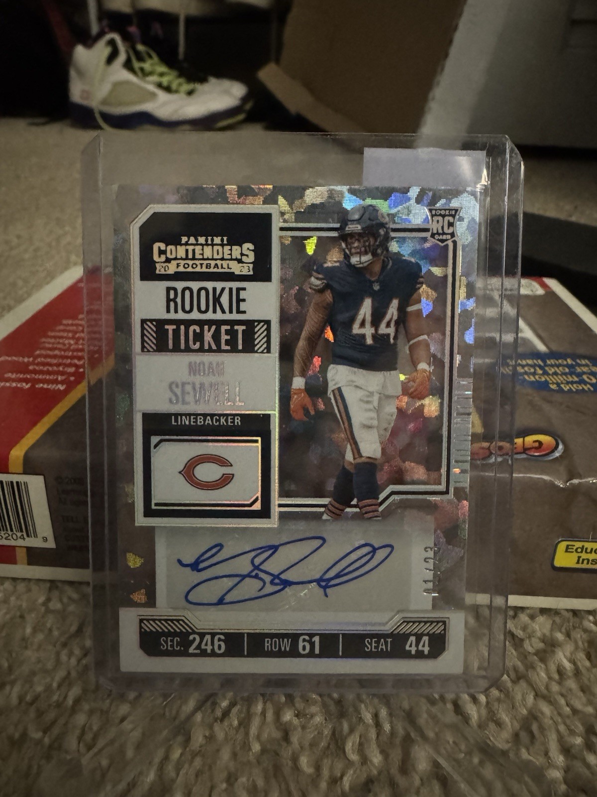 Noah Sewell Panini Contenders #162 Autograph-Cracked Ice Ticket