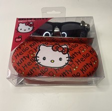 New Hello Kitty Sunglasses  Hard Case Set Sanrio Y2K Vintage Teens , Adult NWT