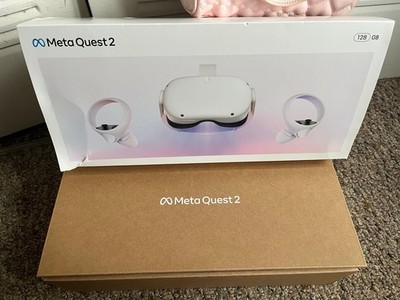 Meta Quest 2 128GB White Standalone VR Headset w/ 2 Controllers