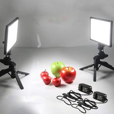 2 Sets Photography LED Video Light Lamp with Bi-Color 3300K-5600K, HD LCD Dis...