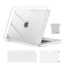 MOSISO Compatible with MacBook Air 13 inch Case M5 2026 M4 2025 Crystal Clear
